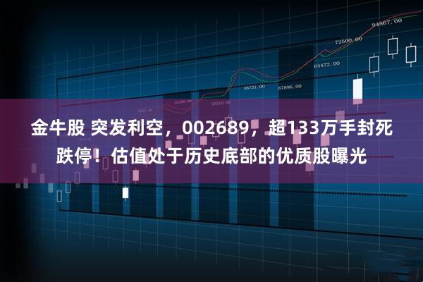 金牛股 突发利空，002689，超133万手封死跌停！估值处于历史底部的优质股曝光
