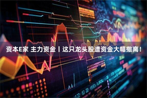 资本E家 主力资金丨这只龙头股遭资金大幅撤离！